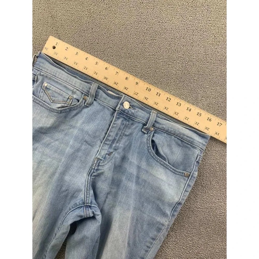 Levi's‎ Jeans Men W30 L32 505 Straight Leg Blue Denim Light Wash Stretch